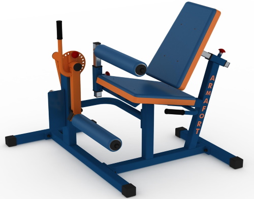 Verlenging van de benen in de simulator zittend, op de quadriceps, liggend. Voordelen, techniek, welke spieren werken