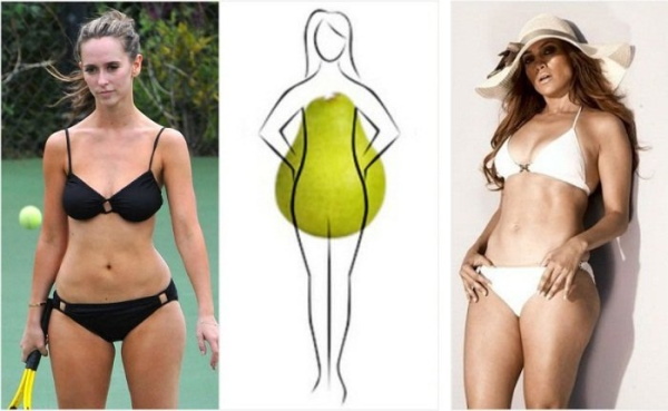 Birnenfigur bei Frauen. Fotos vor und nach dem Abnehmen, voll, dünn, wie man Gewicht verliert