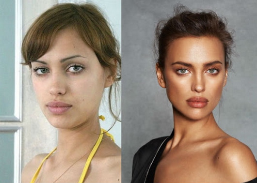 Irina Shayk. Fotos calentes en banyador, abans i després de la cirurgia plàstica, biografia